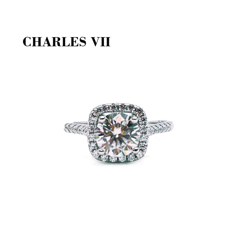 CHARLES VII 查爾七世 皇家訂製款一克拉女鑽戒/純銀戒臺-秘密花園
