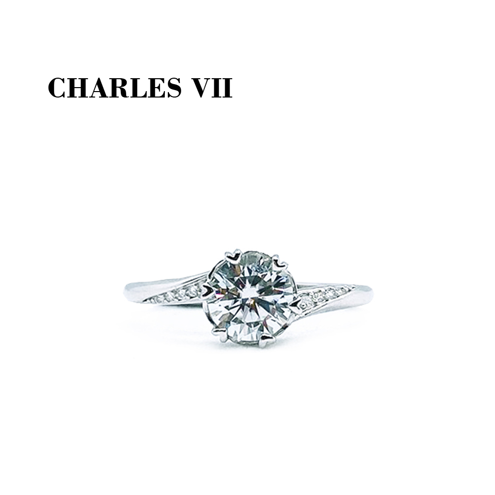 CHARLES VII 查爾七世 皇家訂製款一克拉女鑽戒/純銀戒台-絢爛星空
