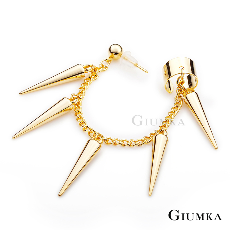 【GIUMKA個性潮男】五圓錐耳環 金色款 MF3036-2