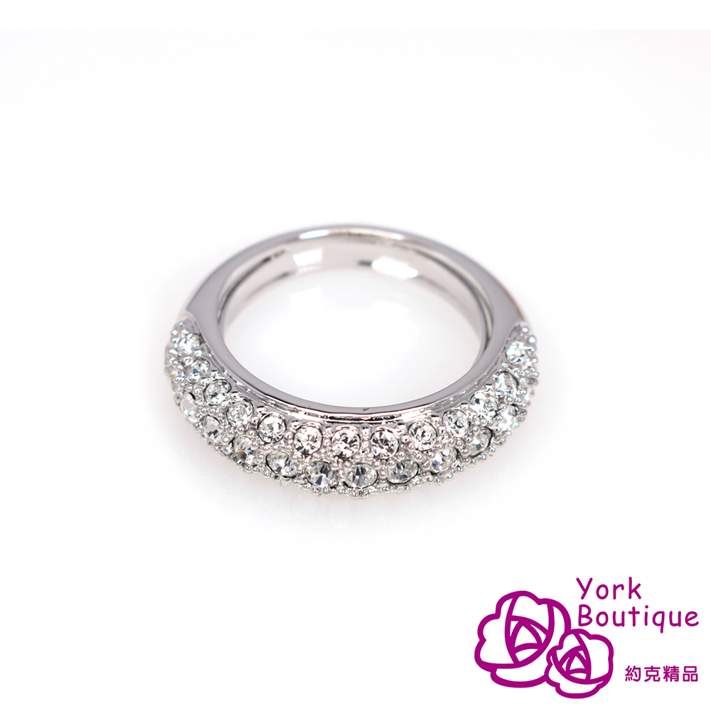 【約克精品】轉動幸福施華洛元素晶鑽包18K玫瑰金戒指(SGS認證)