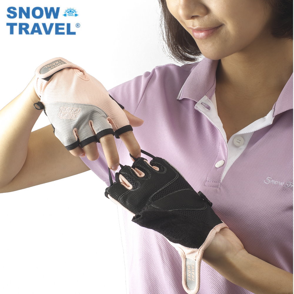 【SNOW TRAVEL】AH-13德國進口COLDTACK優質單車半指防震止滑手套(臺灣製造)