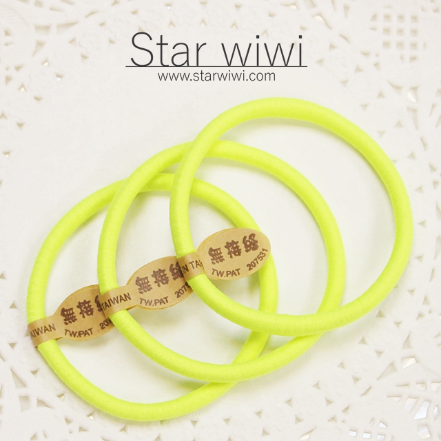 【Star wiwi】造型彈性綁髮髮圈《髮飾 • 髮束》《8入組》《螢光黃色》