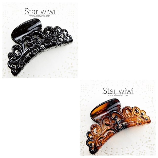 【Star wiwi】浪漫鏤空大鯊魚夾《髮飾 • 髮夾》《2入組》《黑色 / 咖啡色款》