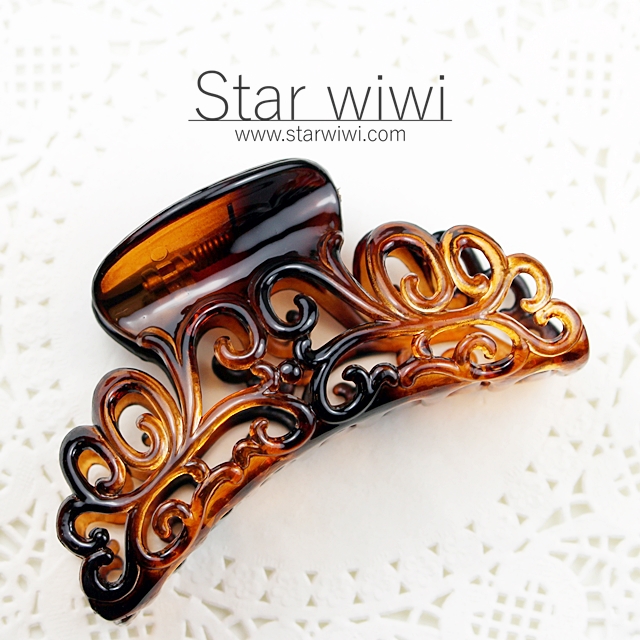 【Star wiwi】浪漫鏤空大鯊魚夾《髮飾 • 髮夾》《2入組》《咖啡色款》