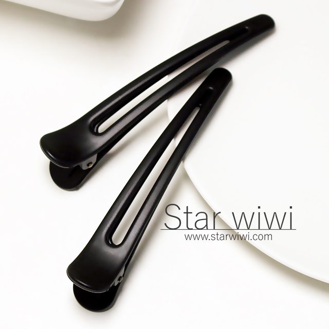 【Star wiwi】簡約鏤空造型霧面大鴨嘴夾《髮飾 • 髮夾》《4入組》《霧黑色》