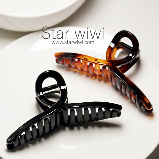 【Star wiwi】經典交叉造型大鯊魚夾《髮飾 • 髮夾》《2入組》《黑色 / 咖啡色款》