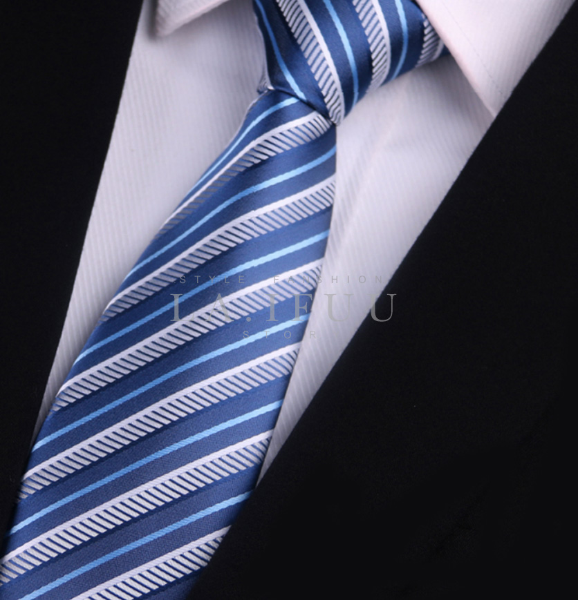 Laifuu.樂藍領帶8cm手打領帶上班男寬領帶