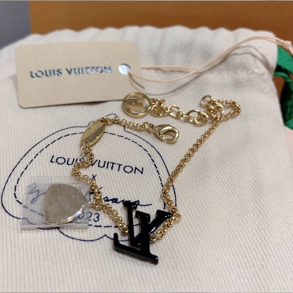 LV LOUIS VUITTON路易威登 M0969A 飾品 聯名 YK ICONIC INFINITY DOTS 系列圓點點綴標誌手鍊