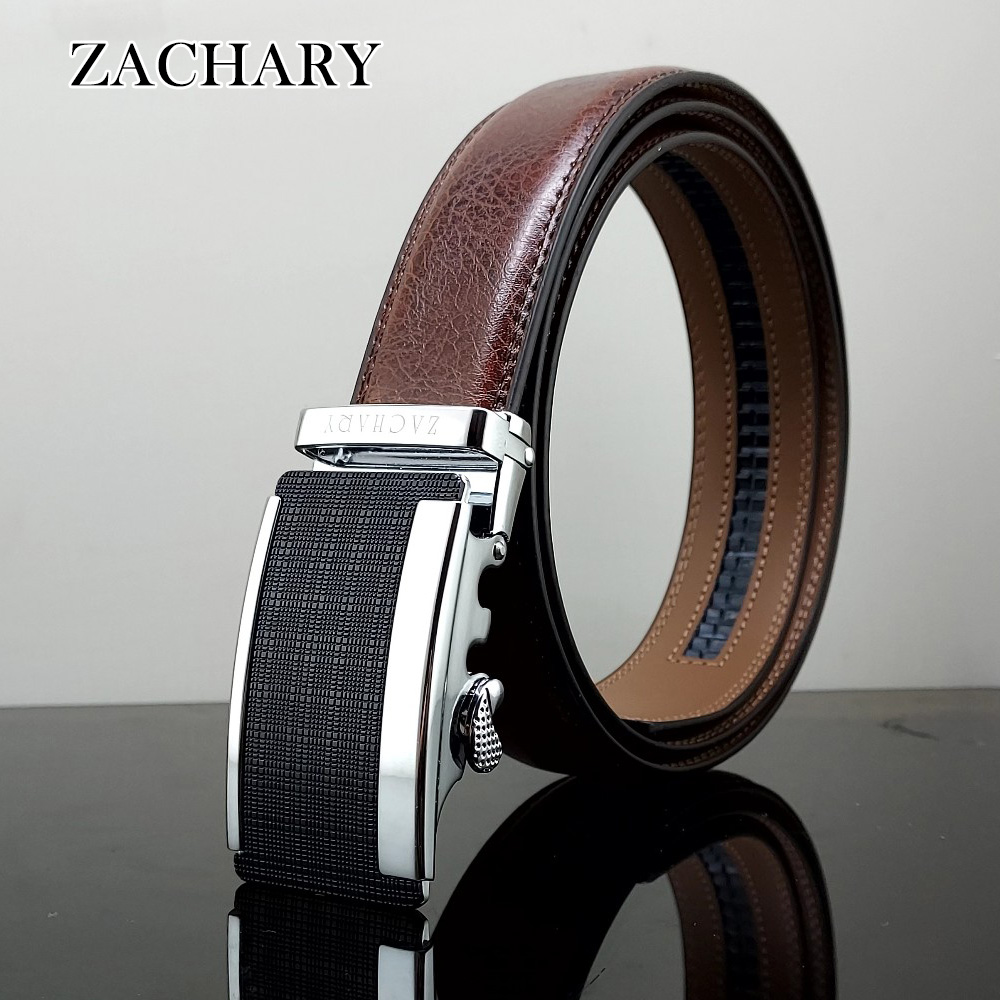 【ZACHARY】全牛皮時尚自動皮帶CY8931棕