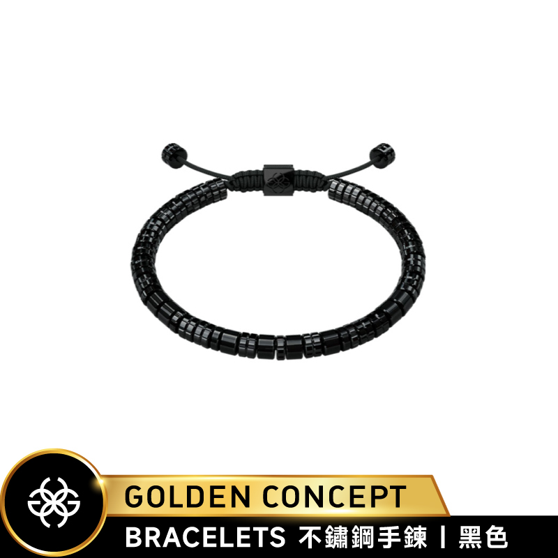 【Golden Concept】BRACELETS 316不鏽鋼手鐲 黑色 JB-EV17-BK-BK