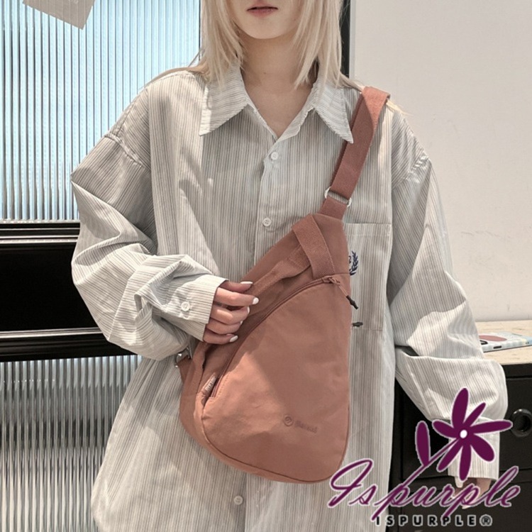 【iSPurple】簡約時尚 防潑水尼龍斜垮胸揹包/顏色可選
