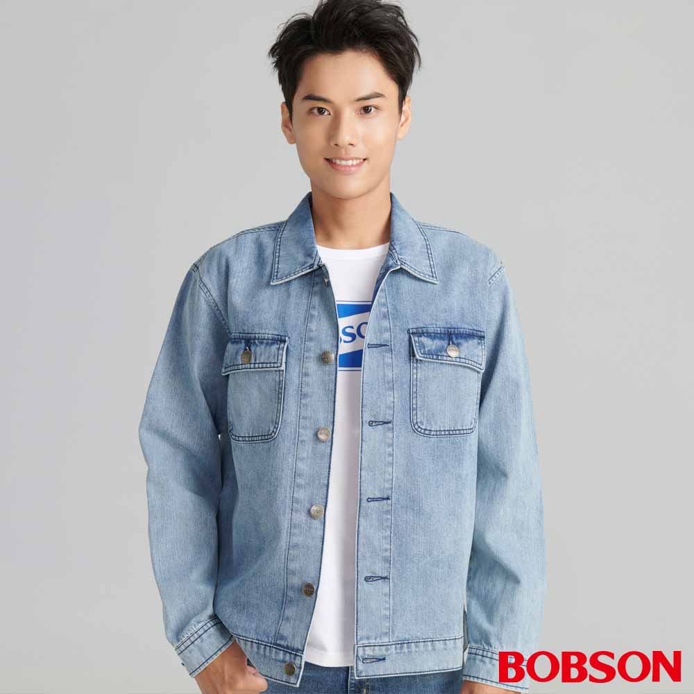 【BOBSON】男款水洗牛仔外套 (JM0018-58)