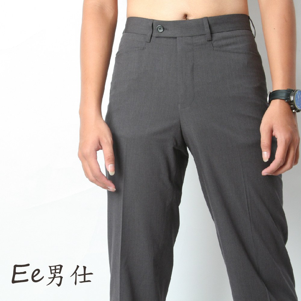 【Ee男仕】鈕側扣L型口袋混紋西裝長褲