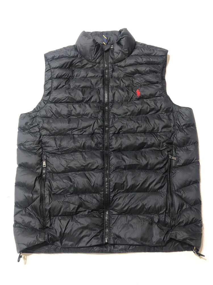 Ralph Lauren Polo 紅小馬LOGO立領科技羽絨背心 黑