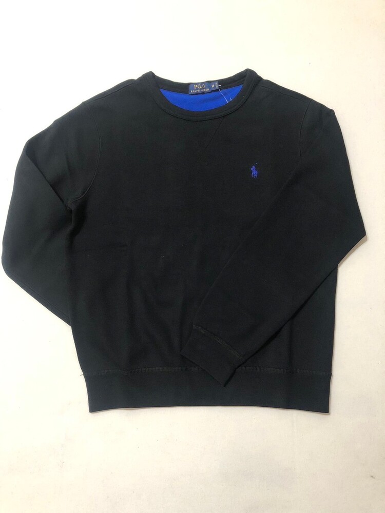 Ralph Lauren Polo 藍小馬成人內刷毛大學踢 黑