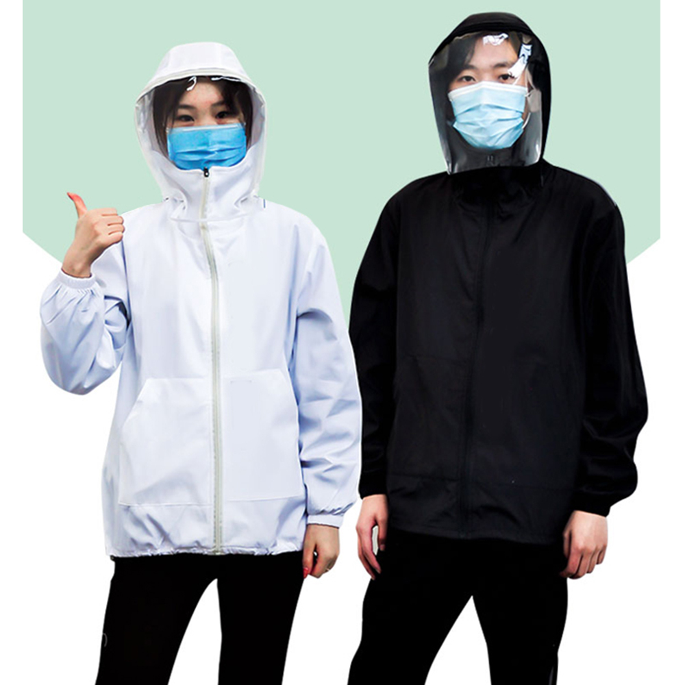 【韓國K.W.】KMM2869Sale韓製品加高領口防護升級防疫防護外套可拆式面罩(韓國K.W./現貨/外套)