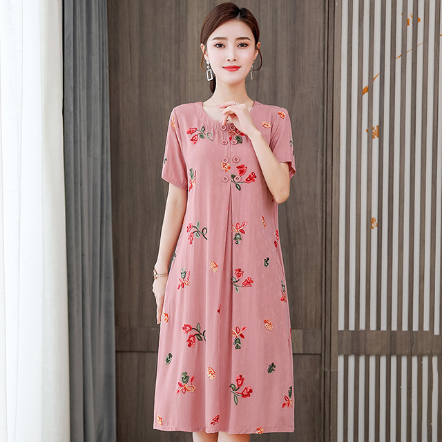【韓國K.W.】KBN6794現貨繡緹花軟棉氣質洋裝(韓國K.W./洋裝/印花)