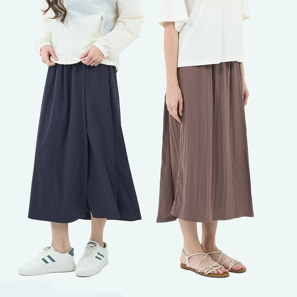 GIORDANO 女裝 肌理感九分褲裙 (多色任選)
