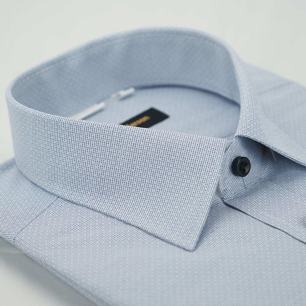 【金安德森】藍灰點窄版襯衫-長袖