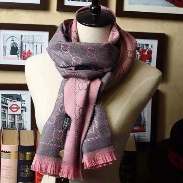 GIFT-灰粉色-雙面仿羊絨流蘇圍巾披肩