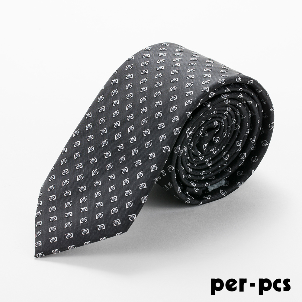 【per-pcs】商務體面優質領帶_黑(D-109)