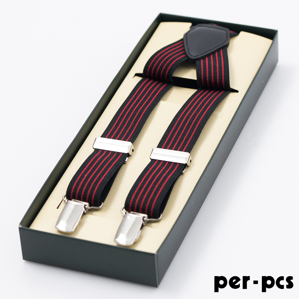 【per-pcs】紳士品味吊帶_黑紅(PP2180-01)