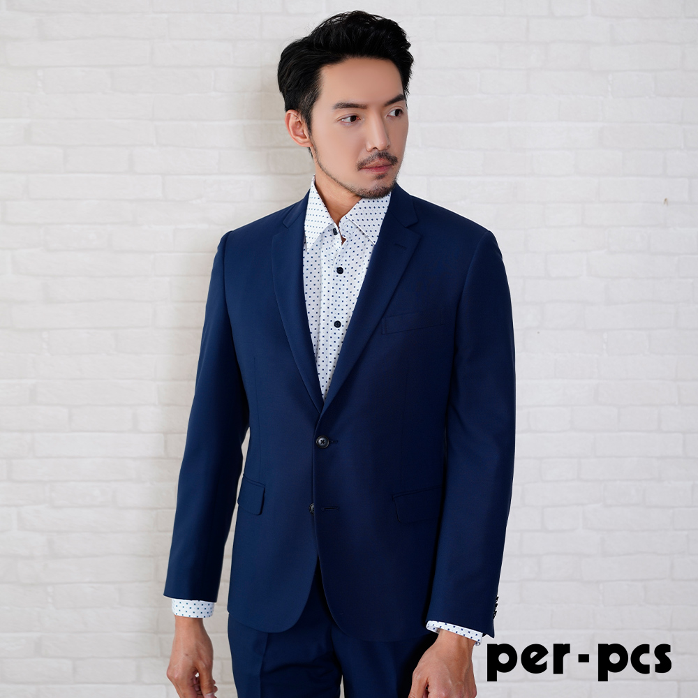 【per-pcs】優雅紳士合身西裝外套_藍色(719301)