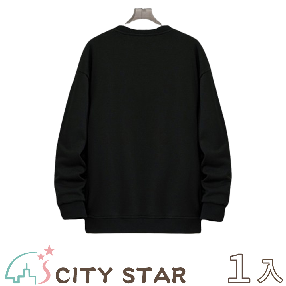 【CITY STAR】超大尺碼假兩件休閒圓領寬鬆大學T上衣M-8XL