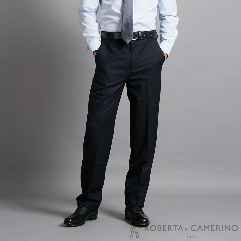 【ROBERTA諾貝達】ROBERTA諾貝達 商務都會 魅力型男必備厚西裝褲RTF61A-98鐵黑