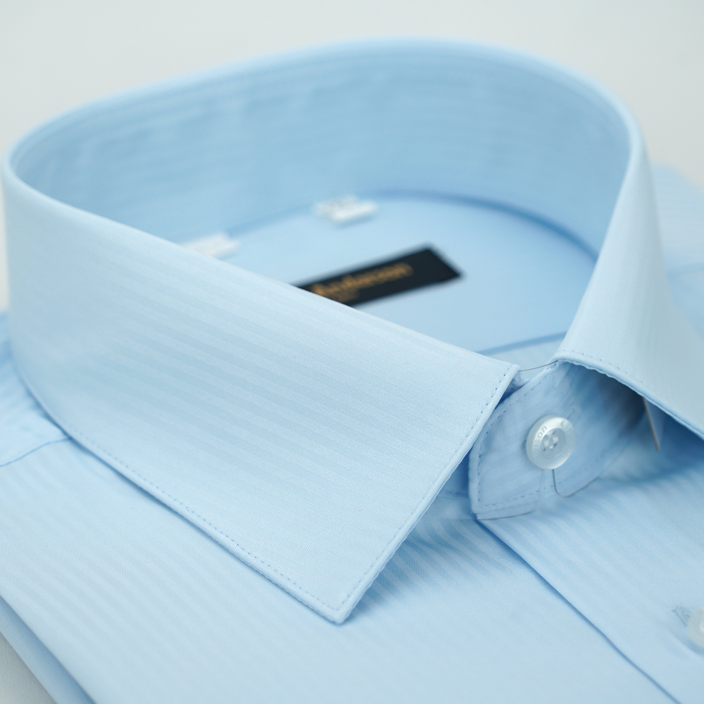【金安德森】藍色暗紋吸排窄版襯衫-長袖
