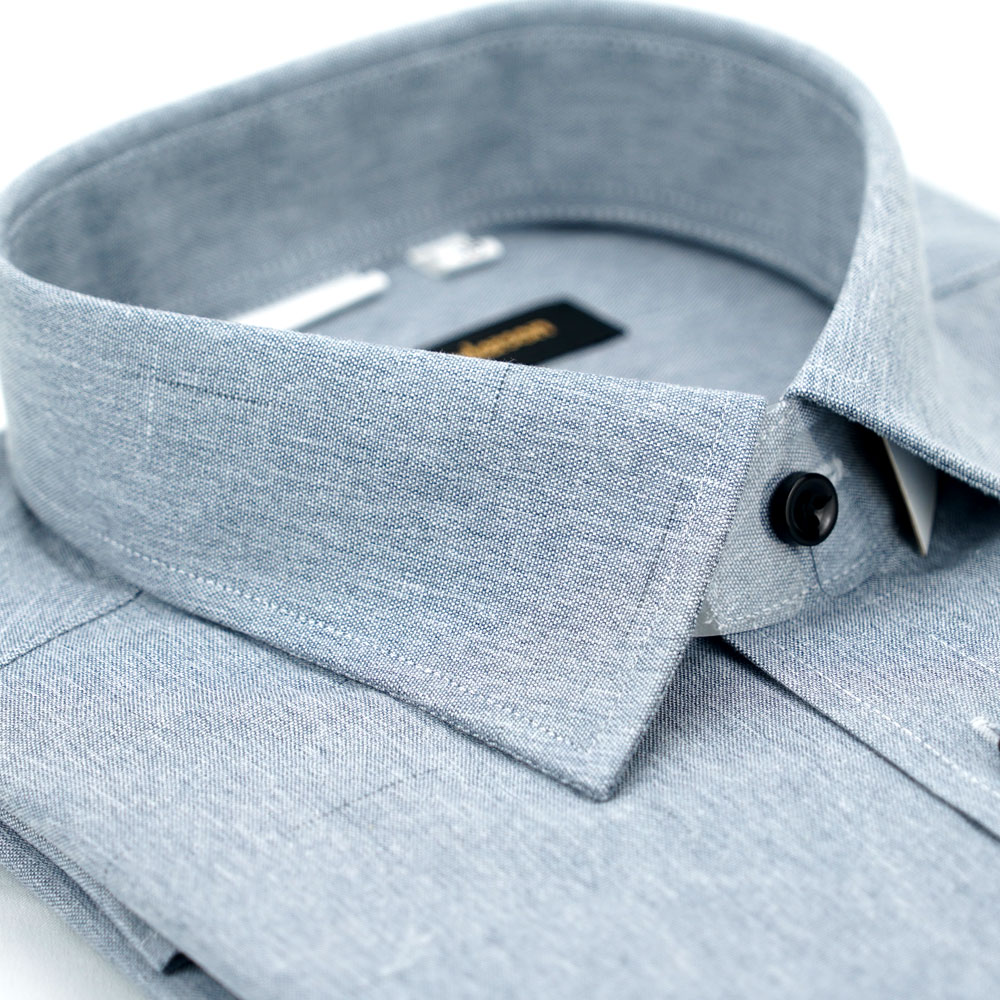 【金安德森】灰色細紋保暖窄版襯衫-長袖