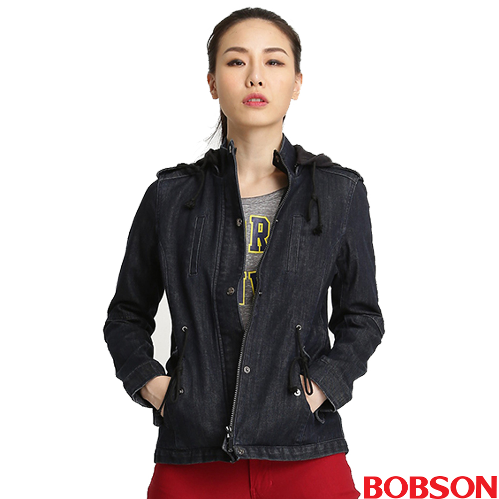 【BOBSON】女款【熱感IN】牛仔外套 (32116-52)