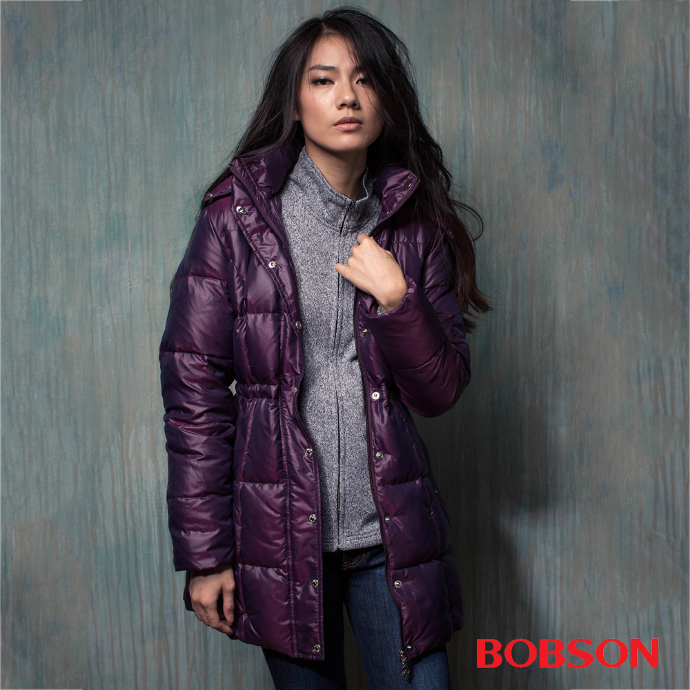 【BOBSON】女款【尊爵】長版羽絨外套 (35120-64)