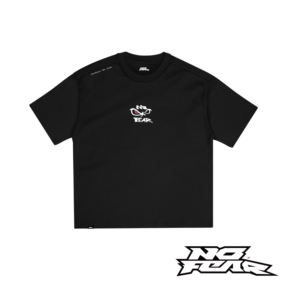 NO FEAR LIBER系列-圓領塗鴉LOGO短袖T恤-黑色 NF002
