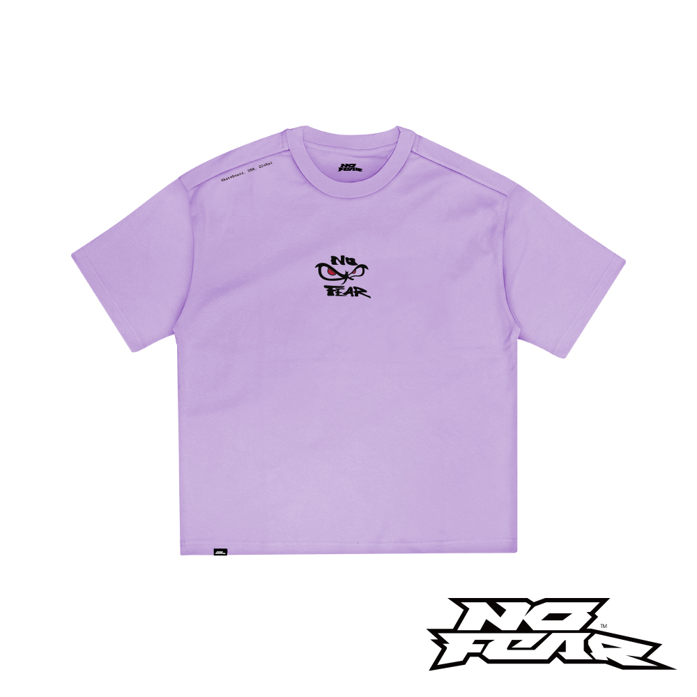 NO FEAR LIBER系列-圓領塗鴉LOGO短袖T恤-紫色 NF002