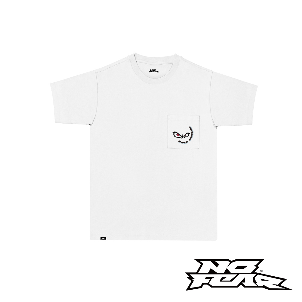 NO FEAR LIBER系列-口袋塗鴉LOGO短袖T恤-白色 NF011