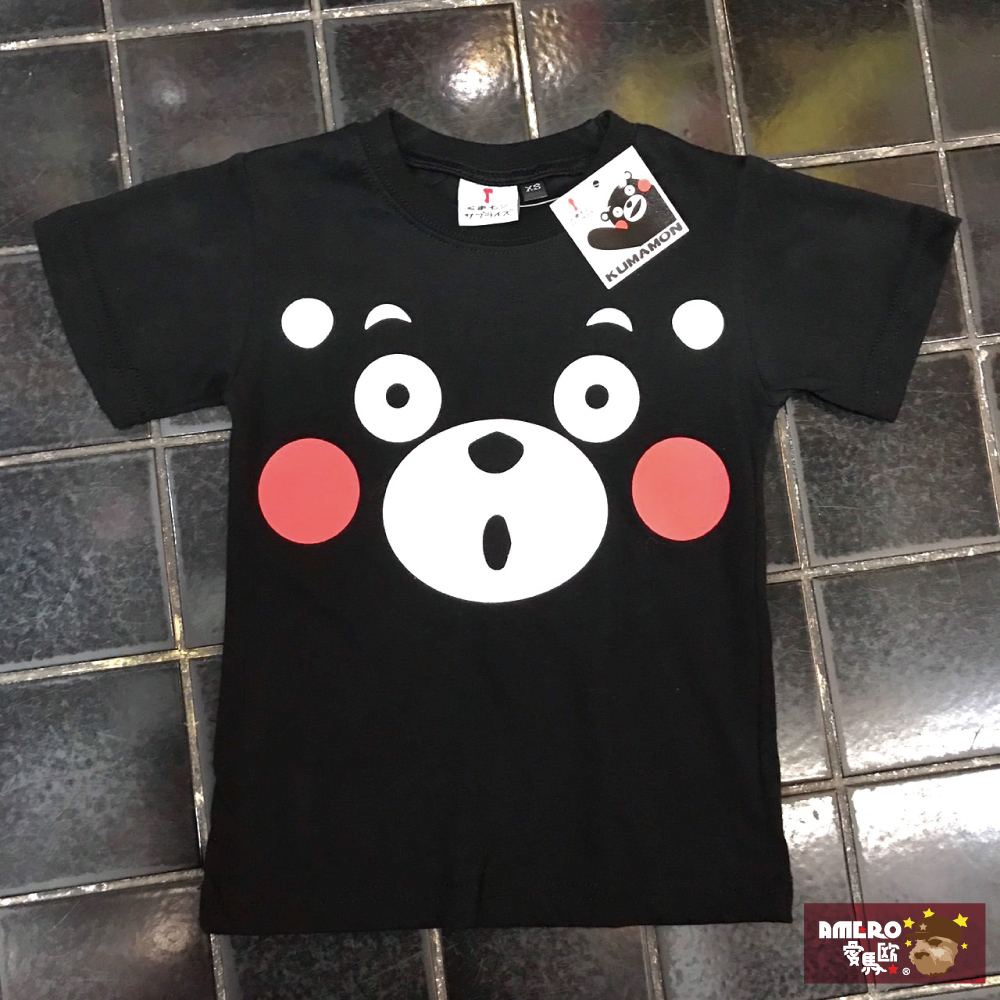 【AMERO】男女款 圓領短袖T恤 熊本熊印花 情侶裝 親子裝 有大尺碼