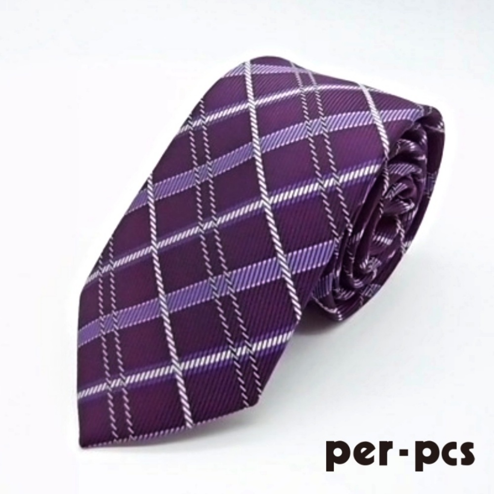 【per-pcs】時尚率性菱格質感領帶_紫菱格(PW3006)