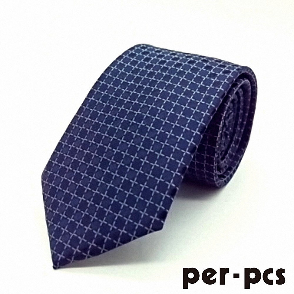 【per-pcs】率性沉穩質感格紋領帶_藍黑(PW3017)
