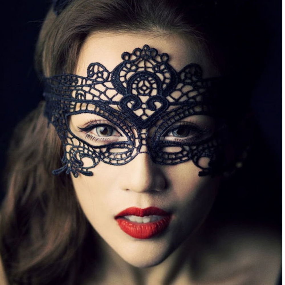 《小女人》魅力誘惑黑色蕾絲眼罩面具