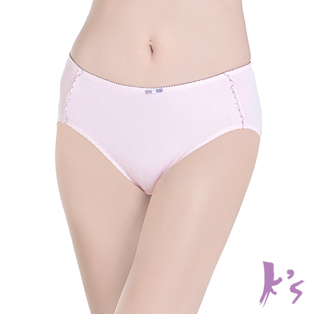 【K’s凱恩絲】日系甜美棉柔三角專利有氧蠶絲內褲-粉色
