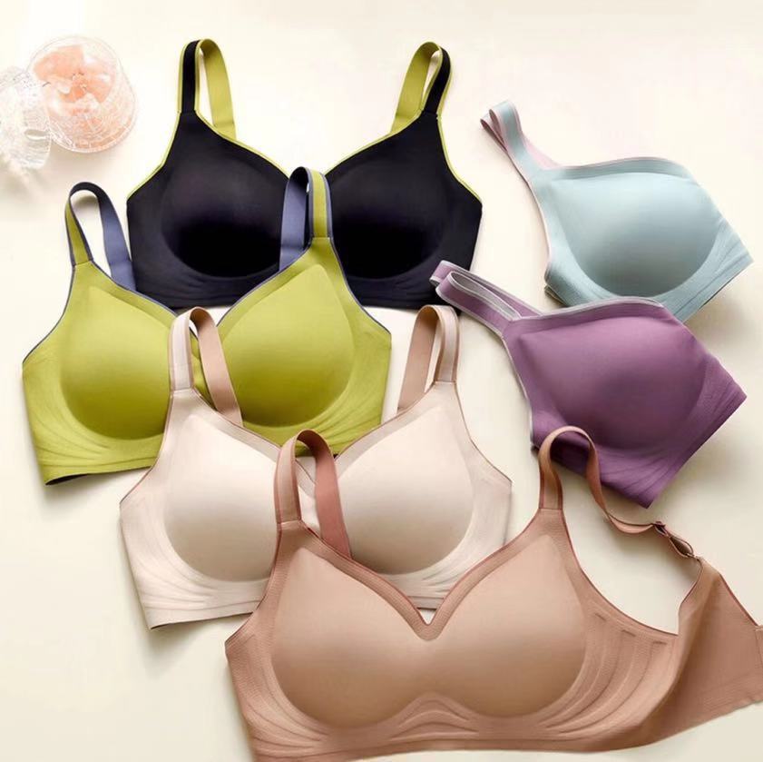 【CS22】果凍乳膠撞色無鋼圈內衣(3件/入)