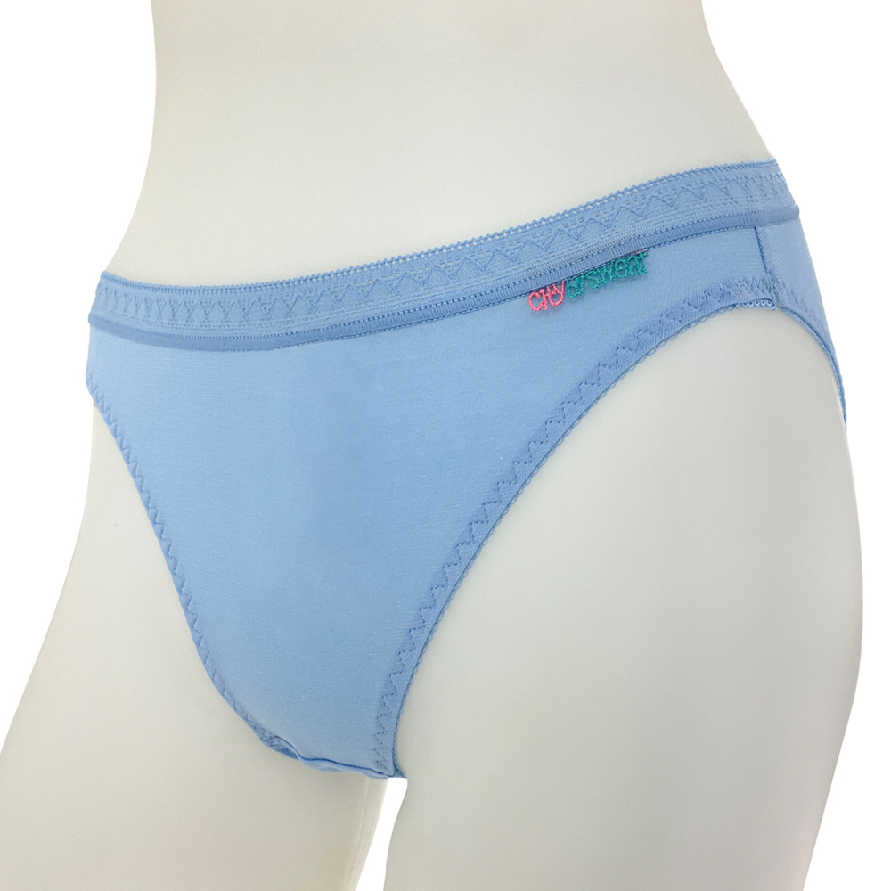 【思薇爾】柔感棉系列M-XXL素面低腰三角褲(雲彩藍)