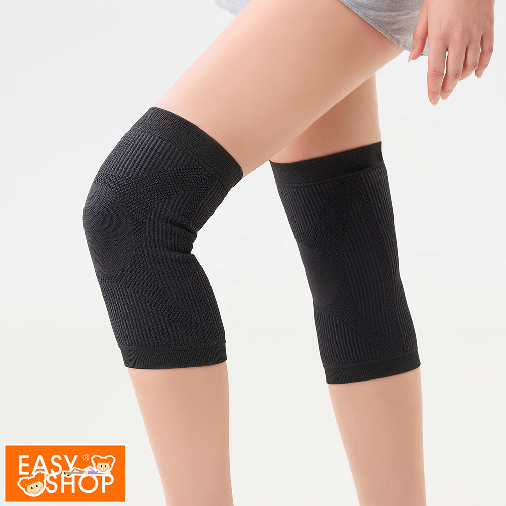 【EASY SHOP】Audrey-X型能量機能舒緩護具-石墨烯氣墊護膝-基礎黑