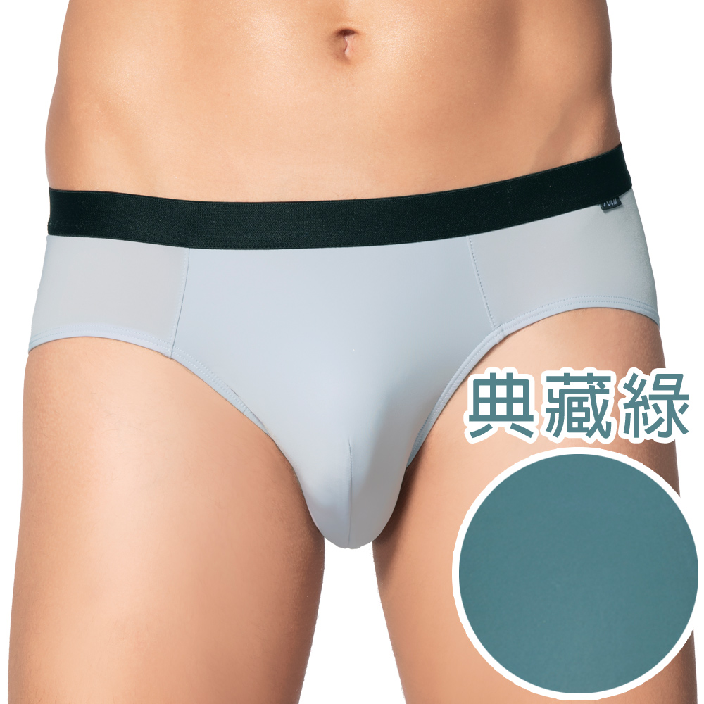 【SOLIS】天之膠子系列M-XXL素面貼身三角男褲(典藏綠)