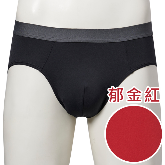 【SOLIS】森林王子系列M-XXL素面貼身三角男褲(鬱金紅)