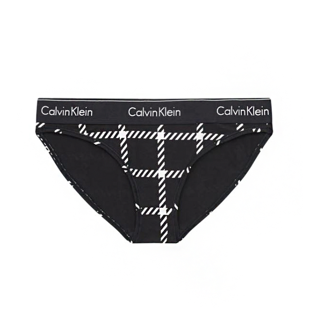 Calvin Klein Modern Cotton Windowpane Bikini 棉質三角褲-(黑色)