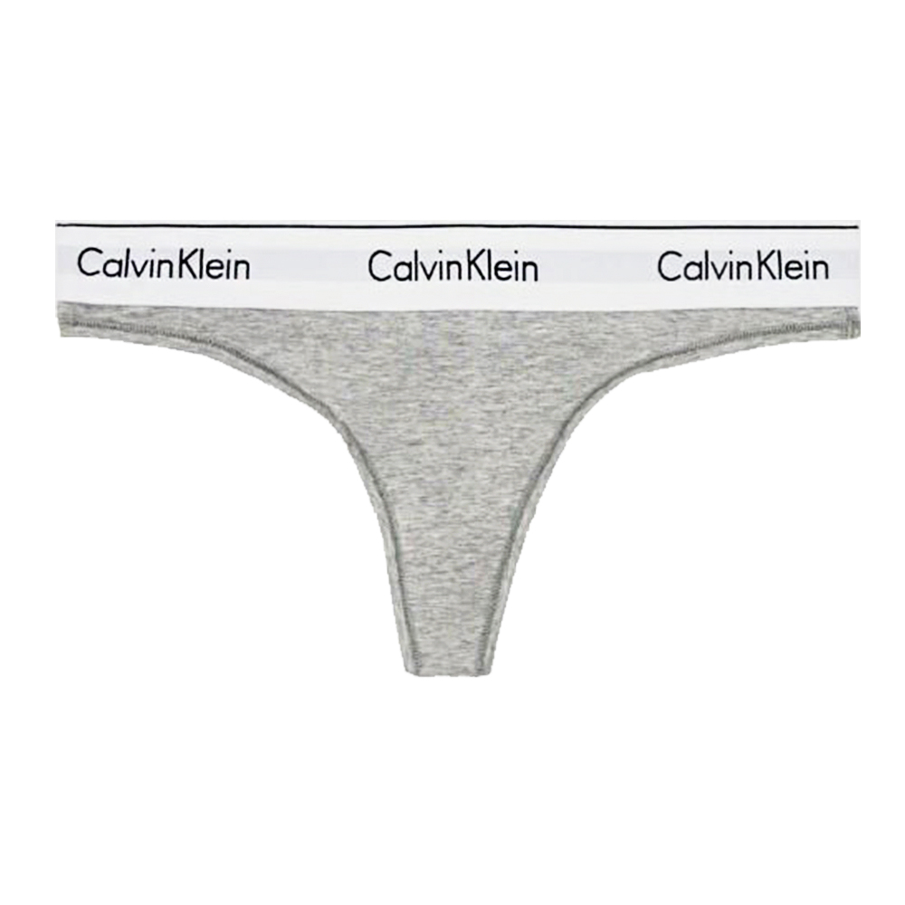 Calvin Klein Modern Cotton Thong 棉質寬腰帶 女內褲 丁字褲/CK內褲-灰色