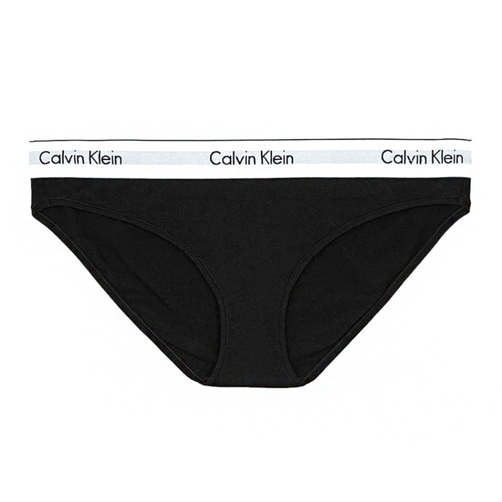 Calvin Klein Modern Cotton Bikini 棉質寬腰帶 女內褲 三角褲/CK內褲-黑色
