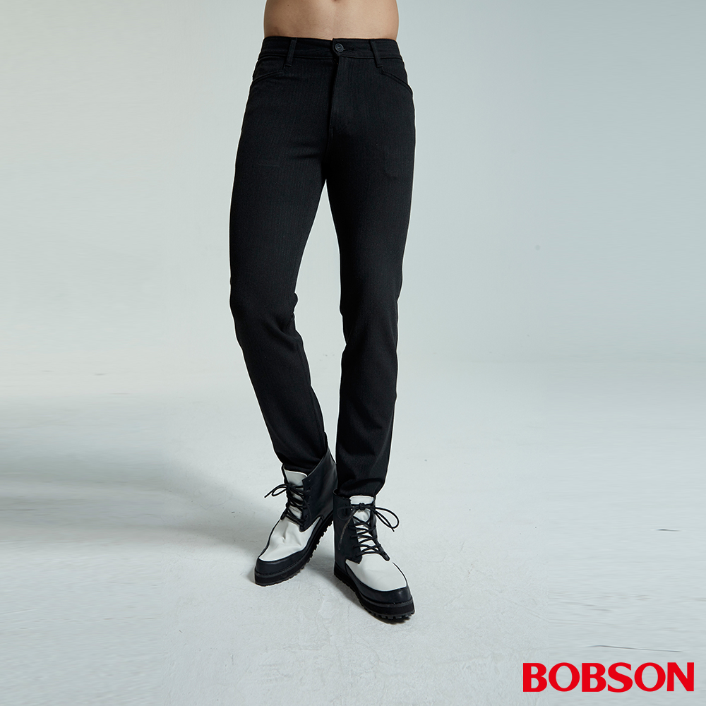 【BOBSON】男款中腰彈性直筒褲(1797-88)